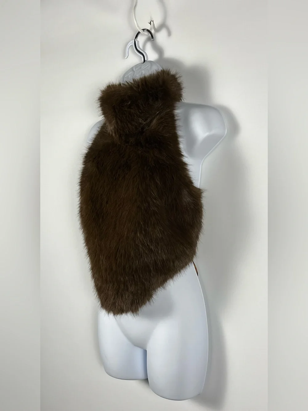 Bardot Julietta Faux Fur Top in Chocolate Size 4